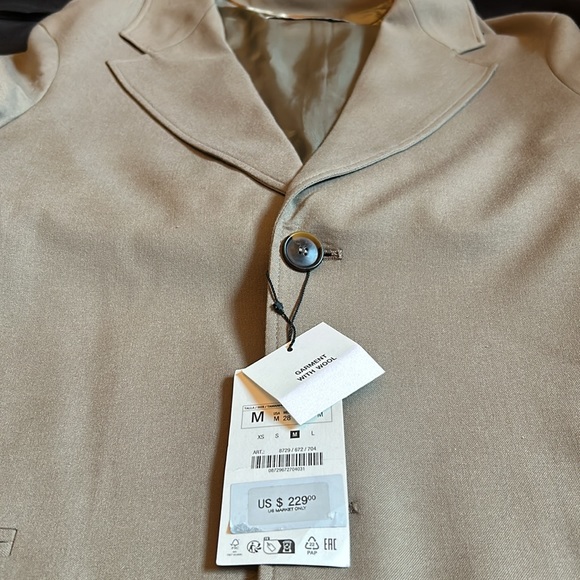 ZARA STRAIGHT CUT ZW WOOL COAT LIMITED EDITION - Picture 11 of 11